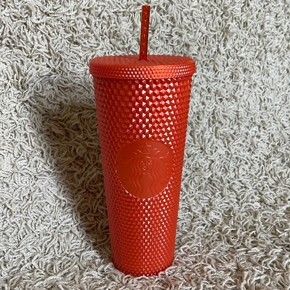 Starbucks orange studded tumbler